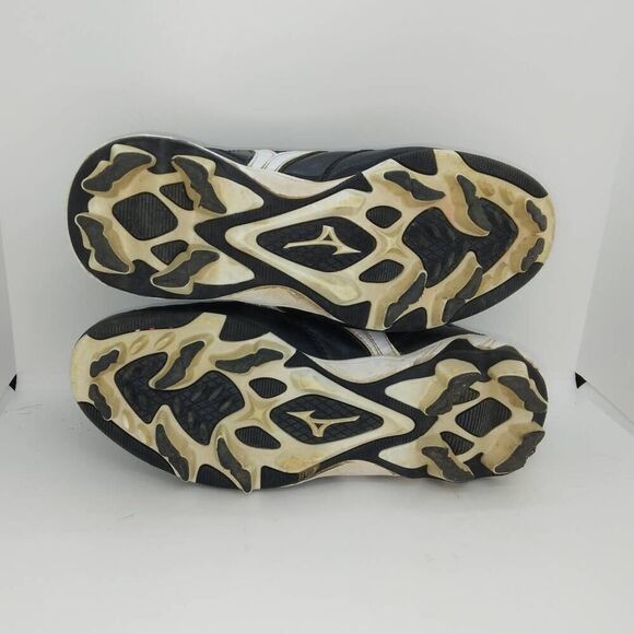 Mizuno Franchise 6 Men's Pre-owned Black & White Baseball Cleats - sz. 7 1/2 - Picture 5 of 6